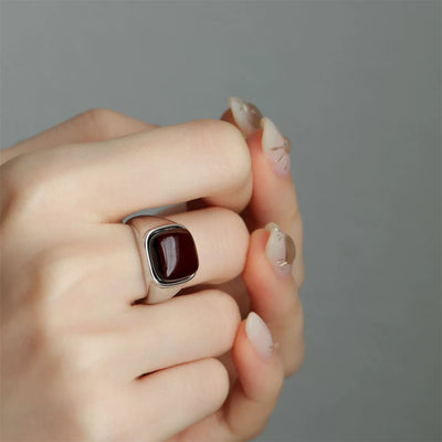 Sugar Cube Natural Ruby Ring