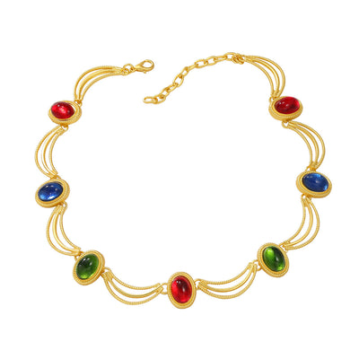 Fashion alloy lace collar