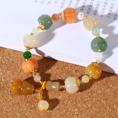 Lucky Pumpkin Agate Bracelet