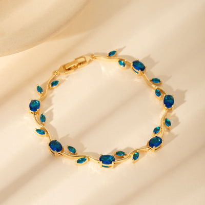 Tulip Vine 18K Gold Crystal Bracelet