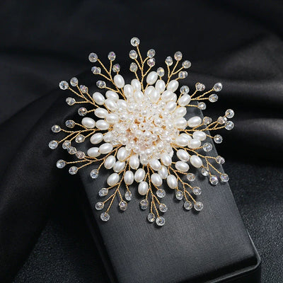 Handmade Gypsophila Pearl Brooch