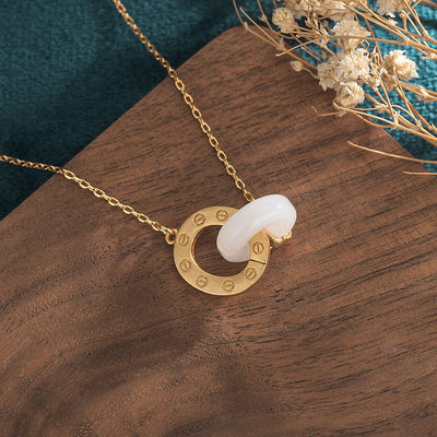 Peace • Interlocking Jadeite Pendant Necklace