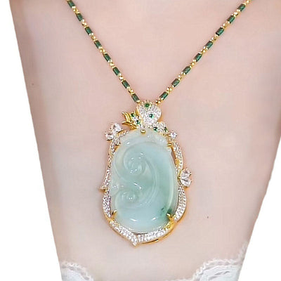 Auspicious Ruyi Jade Necklace