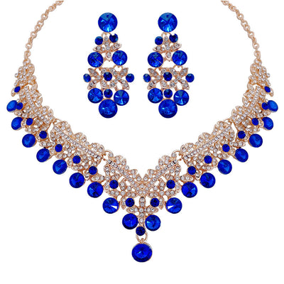 Natural Gemstone Necklace & Earrings Set