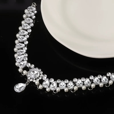 Diamond • Crystal Pearl Necklace