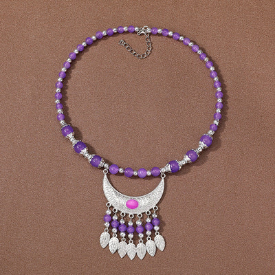Crescent leaf exotic ancient costume headdress