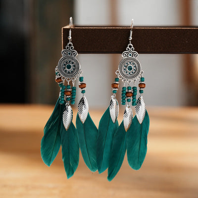 925 Silver Feather Earrings