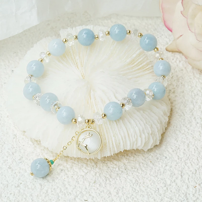 Reindeer ? Aquamarine Agate Bracelet
