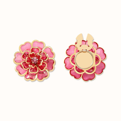 Camellia Diamond Button Cover Cufflinks