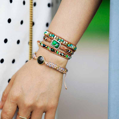 Dazzling Jasper Wrap Bracelet