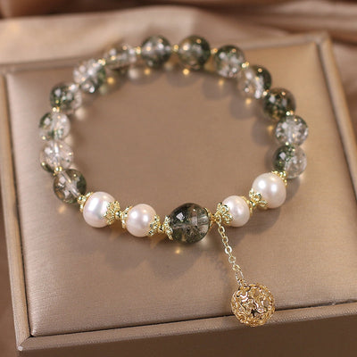 Keep Lucky ? Green Ghost Crystal Pearl Bracelet