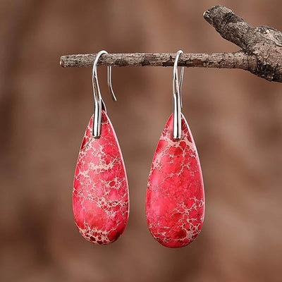 Jasper Teardrop Earrings