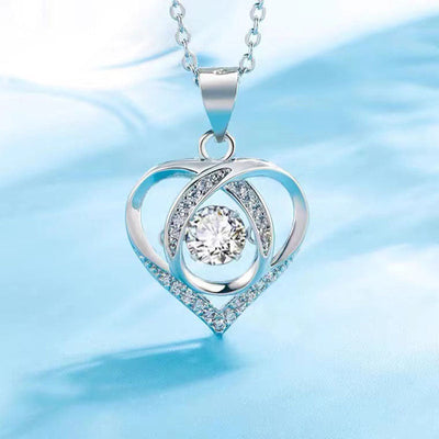 Beating Heart Natural Crystal Necklace