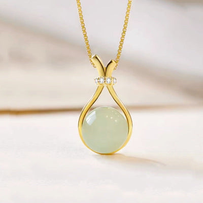 Lucky bag natural agate pearl jade necklace