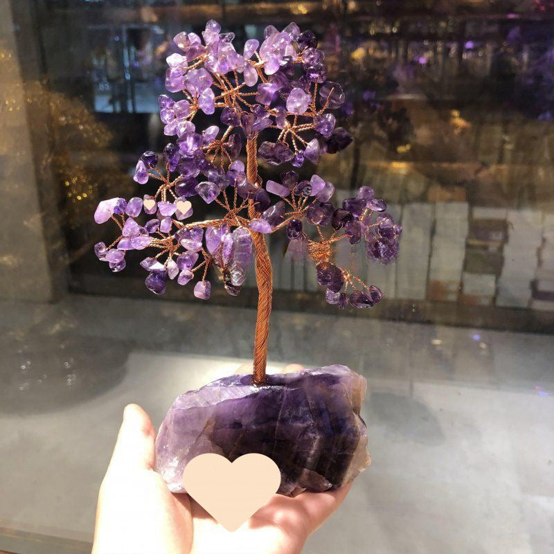 Crystal tree raw stone ornaments