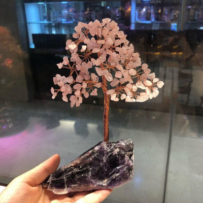 Crystal tree raw stone ornaments