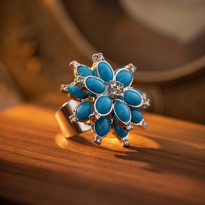 Multi-layer petal natural agate jewelry