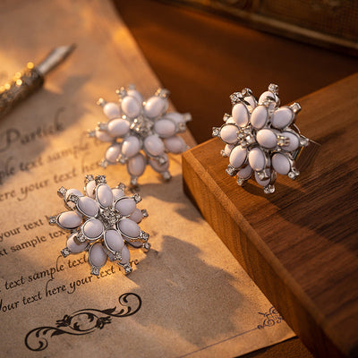 Multi-layer petal natural agate jewelry