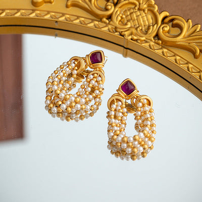 Pearl Tassel Natural Freshwater Pearl Earrings