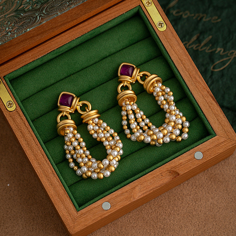 Pearl Tassel Natural Freshwater Pearl Earrings