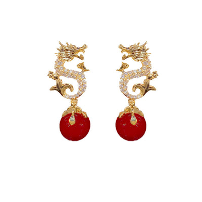 Dragon Natural Freshwater Pearl Earrings