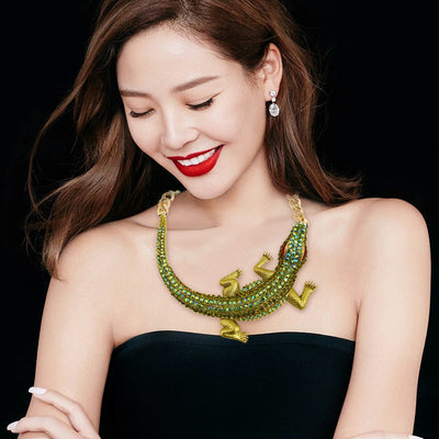 Crocodile Diamond Necklace