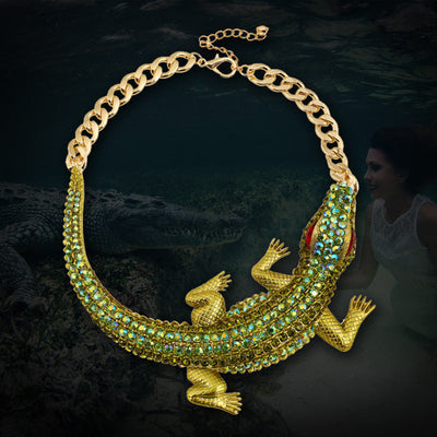Crocodile Diamond Necklace