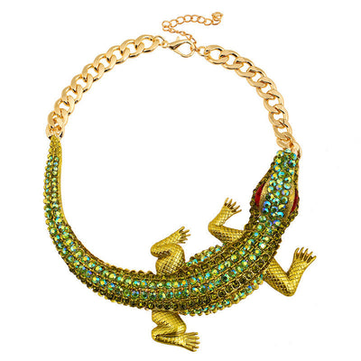 Crocodile Diamond Necklace