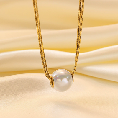 Double chain natural freshwater pearl necklace