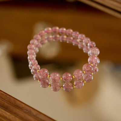 Natural pigeon blood red strawberry crystal bracelet