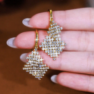Double-layer Diamond Earrings
