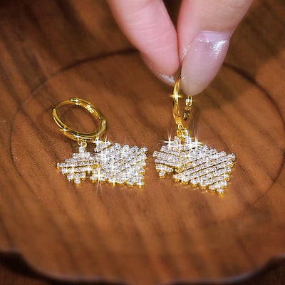 Double-layer Diamond Earrings