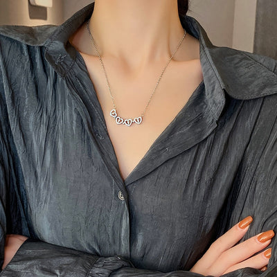 Multi-element four-leaf clover Necklace