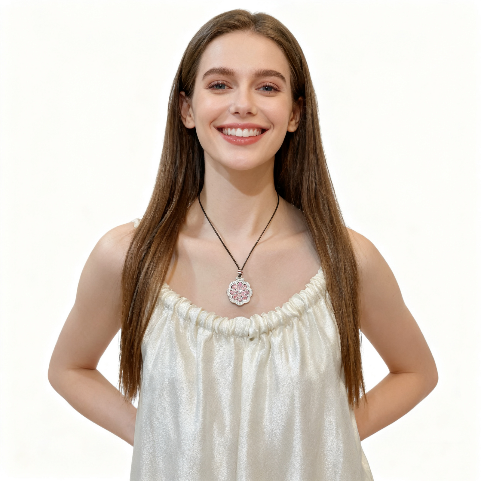 925 Silver Flower Necklace
