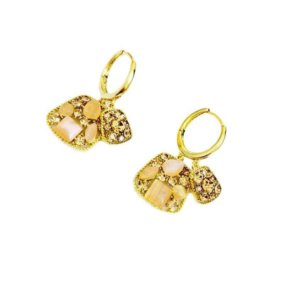 Geometric Full Diamond Square Earrings