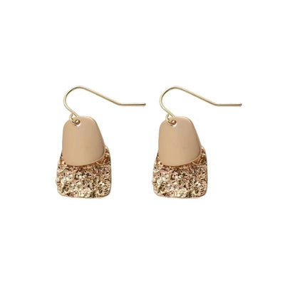 Asymmetric geometric earrings