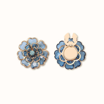 Camellia Diamond Button Cover Cufflinks