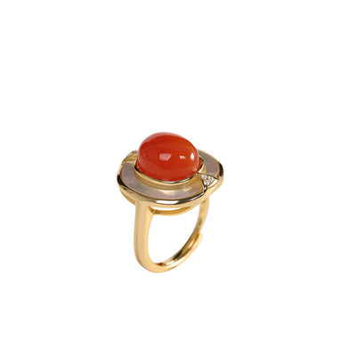 Natural Shell Ice Red Agate Jewelry