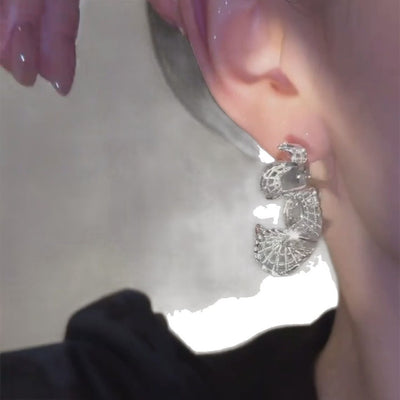 S-shaped curve earrings