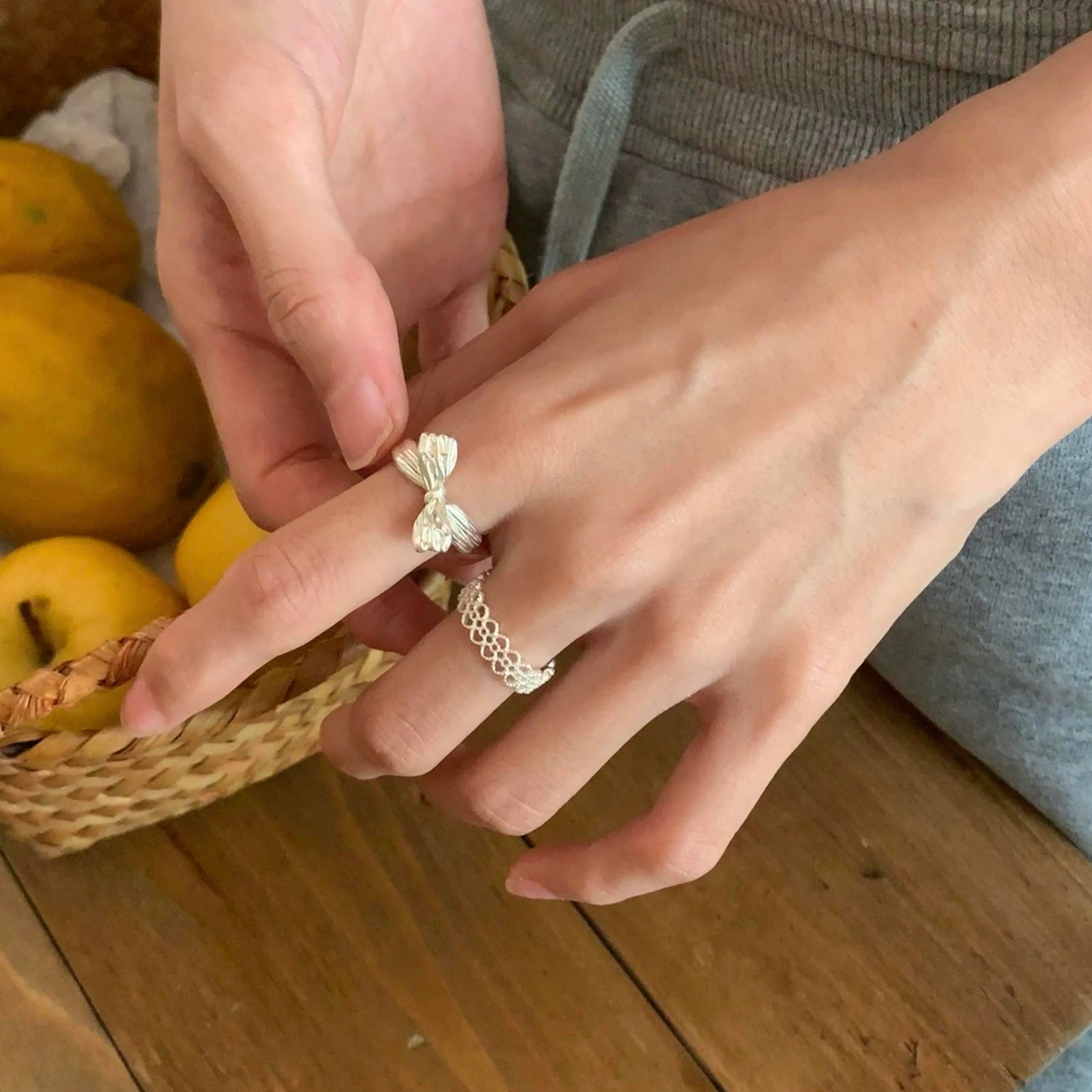 925 silver bow ring