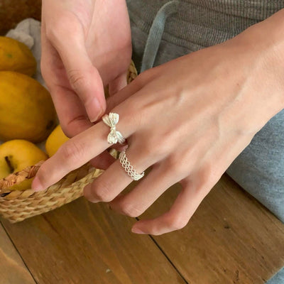 925 silver bow ring