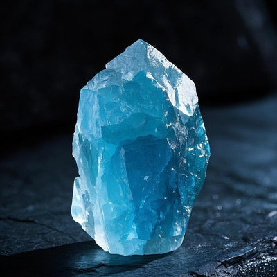 Aquamarine Rough Stone Pendant Necklace