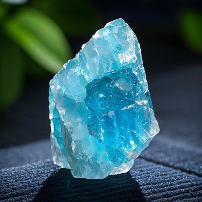 Aquamarine Rough Stone Pendant Necklace