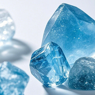 Aquamarine Rough Stone Pendant Necklace