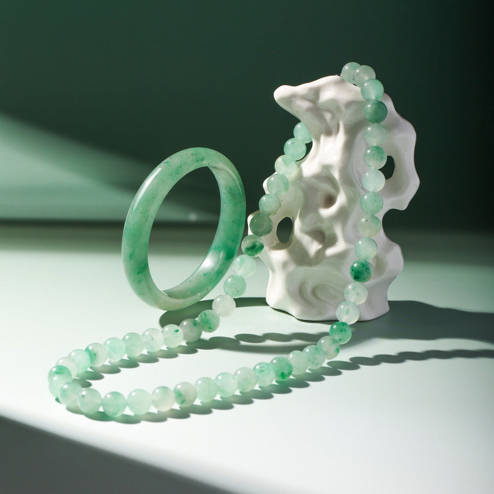 Natural Jade Multi-layer Beaded Bracelet&Bangle