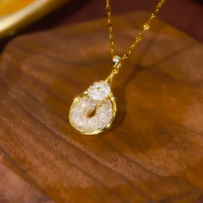 Gold Mesh Diamond Necklace