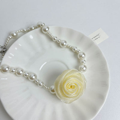 Flower and Irregular Natural Freshwater Pearl Necklace