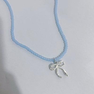 Bow Knot Natural Crystal Necklace