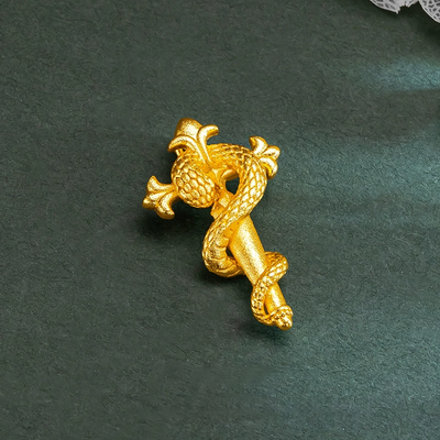 Snake scepter pendant necklace