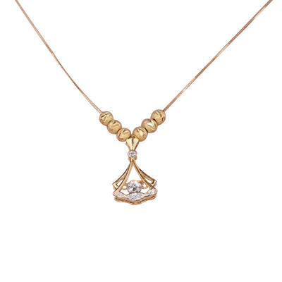 Ginkgo leaf natural crystal necklace
